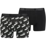 Puma All Over Print fekete férfi boxer rövidnadrág