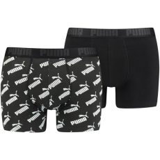 Puma All Over Print fekete férfi boxer rövidnadrág