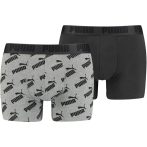   Puma All Over Print szürke/sötétszürke férfi boxer rövidnadrág