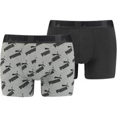 Puma All Over Print szürke/sötétszürke férfi boxer rövidnadrág