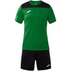   Joma Phoenix II mez + rövidnadrág zöld/fekete gyerek garnitúra