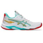   Asics Netburner Ballastic FF 4 fehér/színes női kézilabda cipő limitált kiadás