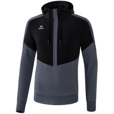 erima Squad kapucnis fekete/szürke pulóver