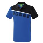 erima 5-C kék/fekete galléros póló