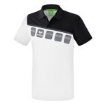 erima 5-C fehér/fekete galléros póló