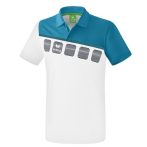 erima 5-C fehér/kék galléros póló