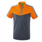   erima Squad sötétszürke/narancssárga férfi galléros póló