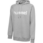 Hummel Go pamut Logo kapucnis szürke pulóver