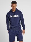 Hummel Go pamut Logo kapucnis sötétkék pulóver