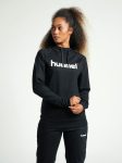 Hummel Go Logo pamut fekete női kapucnis pulóver