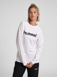 Hummel Go Logo pamut fehér női pulóver