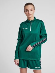 Hummel Authentic 1/4 cipzáros zöld női szabadidő felső