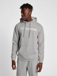 Hummel Mover pamut kapucnis szürke férfi pulóver