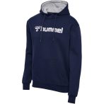 Hummel Mover pamut kapucnis sötétkék férfi pulóver