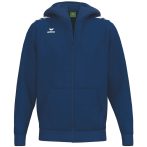   erima CMPT 3 Wings kapucnis sötétkék unisex cipzáros felső