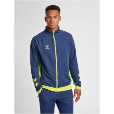 Hummel Lead poly cipzáras sötétkék/lime férfi szabadidő felső