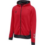 Hummel Lead poly kapucnis piros férfi szabadidő felső