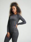   Hummel CI varratnélküli fekete melange női hosszú ujjú póló