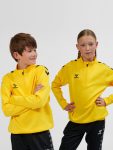   Hummel Core XK poly 1/4 cipzáras sárga/fekete gyerek pulóver