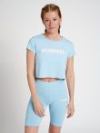 Hummel Legacy pamut világoskék női rövid póló