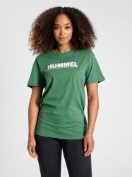 Hummel Legacy pamut sötétzöld unisex póló