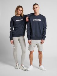 Hummel Legacy pamut sötétkék unisex pulóver