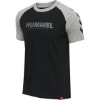 Hummel Legacy Blocked pamut fekete/szürke póló