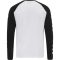 Hummel Legacy Blocked pamut fehér/fekete unisex hosszú ujjú póló