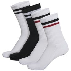 Hummel Retro fehér/fekete zokni 4 pár
