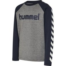 Hummel Boys pamut szürke/sötétkék  gyerek hosszú ujjú póló