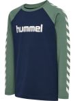   Hummel Boys pamut sötétkék/zöld gyerek hosszú ujjú póló