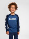   Hummel Boys pamut kék/sötétkék gyerek hosszú ujjú póló