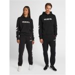 Hummel Legacy Logo pamut fekete kapucnis pulóver