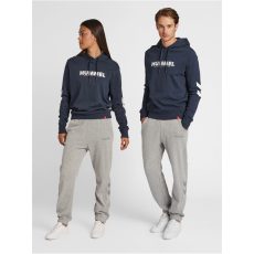 Hummel Legacy Logo pamut sötétkék kapucnis pulóver
