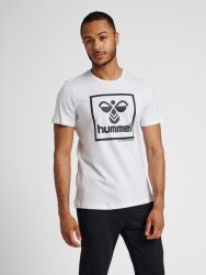 Hummel Isam 2.0 pamut fehér/fekete férfi póló