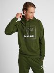 Hummel Isam 2.0 pamut kapucnis sötétzöld férfi pulóver