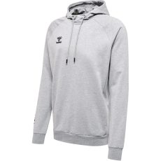 Hummel Move Grid kapucnis pamut szürke férfi pulóver