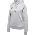 Hummel Move Grid kapucnis pamut szürke női pulóver