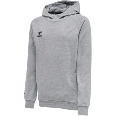 Hummel Move Grid kapucnis pamut szürke gyerek pulóver