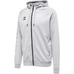   Hummel Move Grid kapucnis pamut szürke férfi cipzáras szabadidő felső