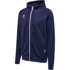 Hummel Move Grid kapucnis pamut sötétkék férfi cipzáras szabadidő felső