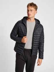 Hummel Red Quilted kapucnis fekete férfi dzseki