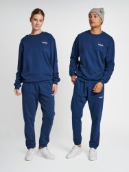 Hummel Legacy pamut sötétkék unisex pulóver