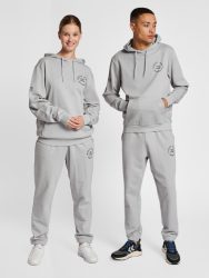 Hummel Legacy Loyalty pamut kapucnis szürke unisex pulóver