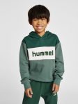 Hummel Morten pamut kapucnis zöld gyerek pulóver