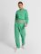 Hummel Legacy Shai pamut zöld női nadrág