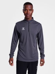 Hummel Authentic 1/4 cipzáras sötétszürke unisex pulóver Hummel Authentic 1/4 cipzáras sötétszürke unisex pulóver