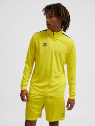 Hummel Authentic 1/4 cipzáras sárga unisex pulóver