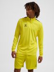 Hummel Authentic 1/4 cipzáras sárga unisex pulóver