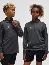 Hummel Authentic 1/4 cipzáras sötétszürke gyerek pulóver
